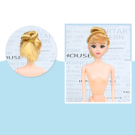 Plastic Female Doll Body, Naked Doll Body, with Head, for Girls Women Doll Accessories