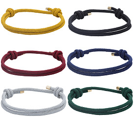 Bracelet minimaliste réglable de la ligne milan - bracelet d’amitié en corde porte-bonheur pour couple