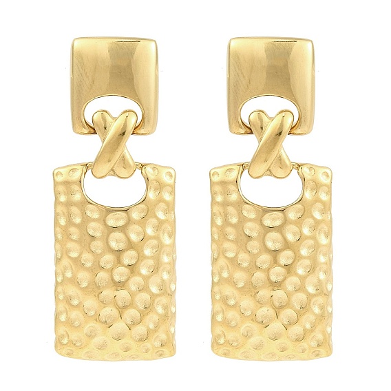 Ионное покрытие (ip) 304 серьги-гвоздики из нержавеющей стали для женщин, прямоугольные