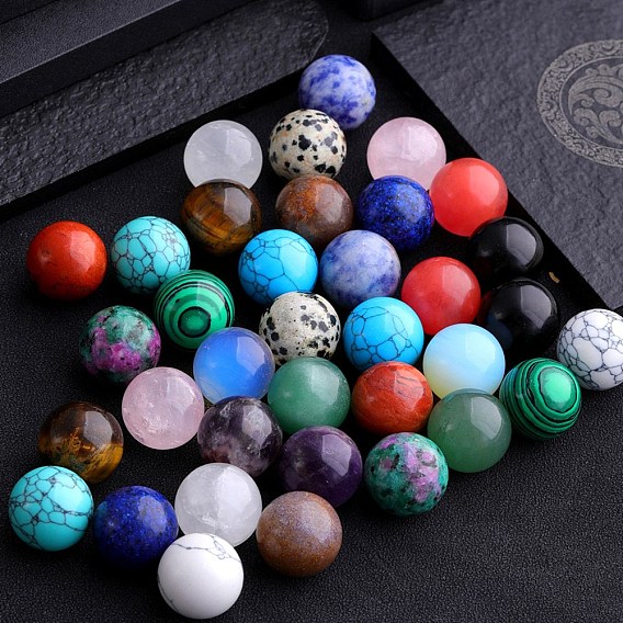 Массажные камни из драгоценных камней, круглые