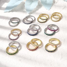 Латунные микро проложить пальцев кольца кубического циркония, стойки покрытие, долговечный, без кадмия и без свинца