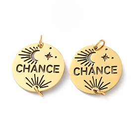 Ионное покрытие (ip) 304 нержавеющая сталь лазерная резка плоские круглые соединительные подвески с соединительными кольцами