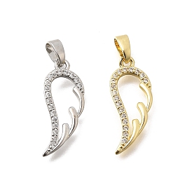 Латунные подвески с фианитами, крылатые прелести, долговечный