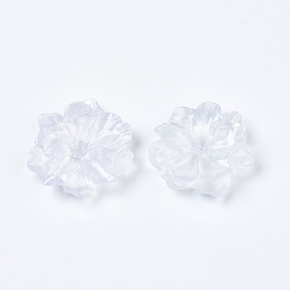 Кабошоны из смолы, стиль имитации жемчуга, цветок