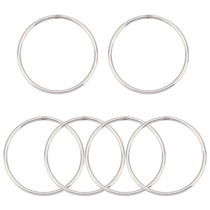 6Pcs 304 Stainless Steel Jump Rings, Soldered Jump Rings, Closed Jump Rings, Ring
