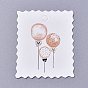 Paper Gift Tags, Hange Tags, For Arts and Crafts, For Wedding/Valentine's Day/Thanksgiving, Rectangle with Balloon