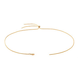 Регулируемые 304 ползунки из нержавеющей стали, с цепочками-змейками и скользящими бусинами