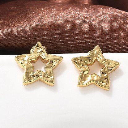 304 из нержавеющей стали серьги, ионное покрытие (ip), звезда