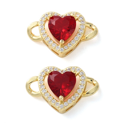 Подвеска-шарм в виде сердца из кубического циркония с покрытием из латуни, долговечный, без свинца и без кадмия, реальный 18 k позолоченный