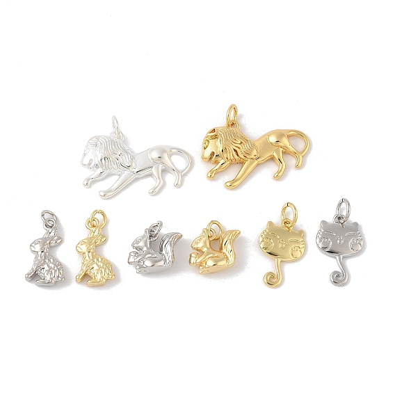 Латунные подвески, прелести животных, с целью перехода в кольце, долговечный, без свинца и без кадмия