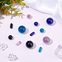 Gorgecraft 4 Sets 4 Colors Glass Beads, No Hole, for Shisha, Mixed Shapes