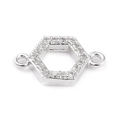 Латунные микро проложить кубических ссылки циркония, долговечный, шестиугольник, прозрачные