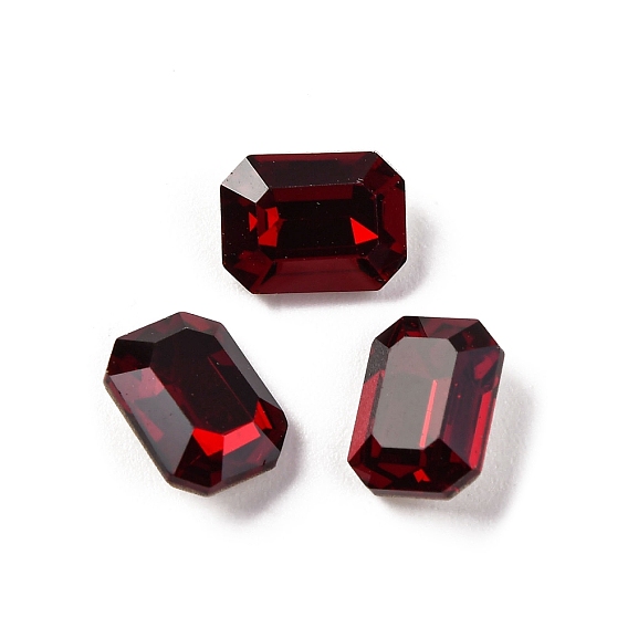 Стеклянные стразы кабошоны, плоская задняя и задняя, граненые, прямоугольные