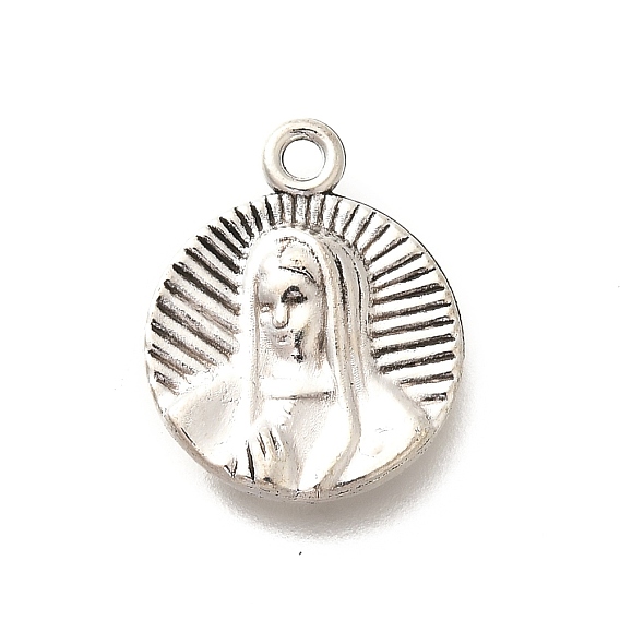 Сплавочные подвески тибетского стиля, без кадмия и без свинца, прелести девы марии