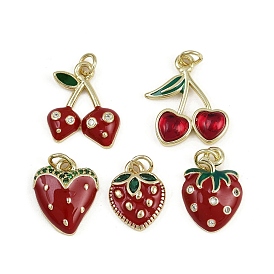 Латунные микро проложить кубического циркония подвески, с эмалью, без кадмия и без свинца, реальный 18 k позолоченный, с целью перехода в кольце