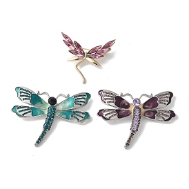 Броши из сплава стрекоз со стразами для одежды-рюкзака