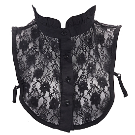 Воротник из полиэстерового кружева, съемная кружевная отделка декольте, аксессуары для одежды