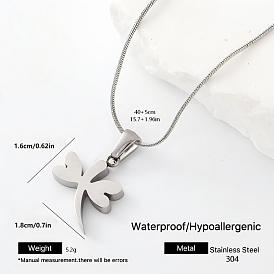304 de acero inoxidable collares pendientes, color acero inoxidable, libre de deslustre