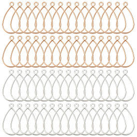 60 шт. 2 цвета сплава открытая задняя часть подвески безель, для diy уф смолы, эпоксидная смола, слеза