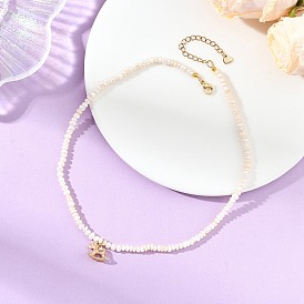 Подвеска в виде розовой латунной эмалированной лошадки-качалки с натуральным культивированным пресноводным жемчугом для женщин., цветочный белый