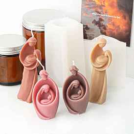 DIY Silicone Candle Molds, for Scented Candle Making, Abstract Style Religion Human Statue