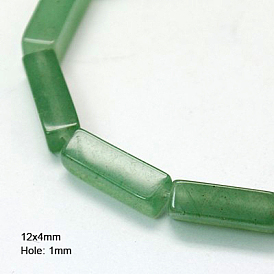 Natural Green Aventurine Beads Strands, Cuboid, 12x4x4mm, Hole: 1mm