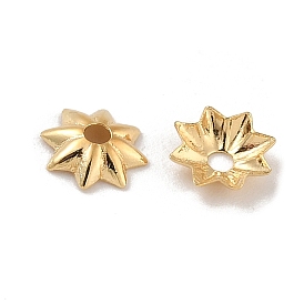 Brass Bead Caps, 8-Petal Flower