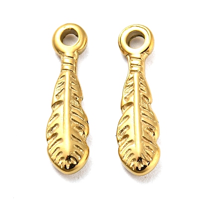 304 Stainless Steel Charms, Leaf Charm