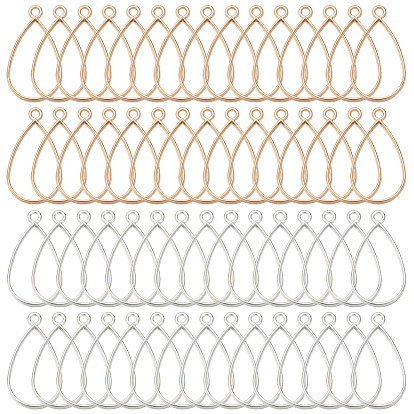 60 шт. 2 цвета сплава открытая задняя часть подвески безель, для diy уф смолы, эпоксидная смола, слеза