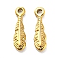 304 Stainless Steel Charms, High Polished Leaf Charm