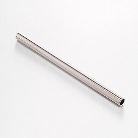 Brass Tube Beads, 100x6mm, Hole: 5.5mm
