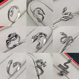 Кольца-манжеты из сплава в тибетском стиле, змея