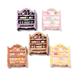 Cute Opaque Resin Decoden Cabochons, Bookcase