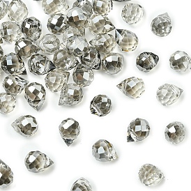 50 шт. Гальванические стеклянные бусины, слеза, гальваническое покрытие, граненые