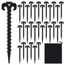 32шт. пластиковые колышки и гвозди для кемпинга и палатки для использования на открытом воздухе, с 1шт. мешочками из оксфордской ткани на завязках