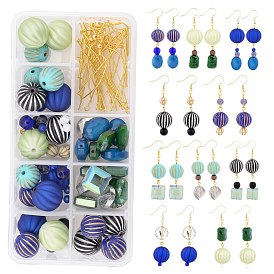 SUNNYCLUE DIY Dangle Earring Making Kits, Including Acrylic & Glass Beads, Iron Spacer Beads, Brass Earring Hooks