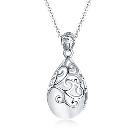 Vintage Crystal Pendant Necklace for Women, Unique Design S925 Silver Jewelry