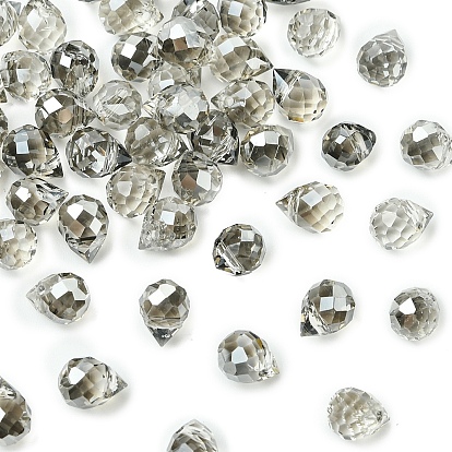 50 шт. Гальванические стеклянные бусины, слеза, гальваническое покрытие, граненые