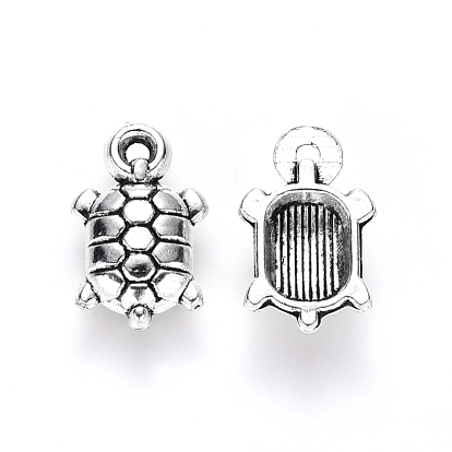 Tibetan Style Alloy Charms, Tortoise, Cadmium Free & Lead Free