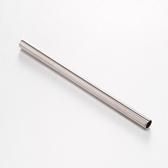 Brass Tube Beads, 100x6mm, Hole: 5.5mm