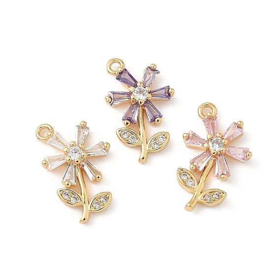 Латунные микро проложить кубического циркония подвески, , без никеля , реальный 18 k позолоченный