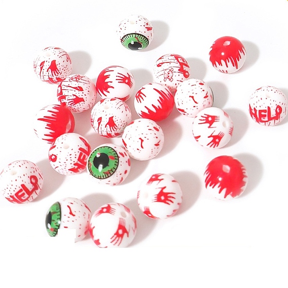 Круглые пищевые силиконовые бусины для Хэллоуина