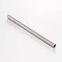 Brass Tube Beads, 100x6mm, Hole: 5.5mm