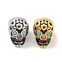 304 горный хрусталь из нержавеющей стали европейские шарики, с эмалью, бусины с большим отверстием, череп