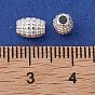 Alloy Spacer Beads, Long-Lasting Plated, Textured, Oval