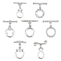 8 Set Brass Toggle Clasps, Long-Lasting Plated, Ring, Cadmium Free & Lead Free