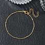 304 Stainless Steel Rondelle Round Snake Chain Bracelets, Ion Plating(IP)
