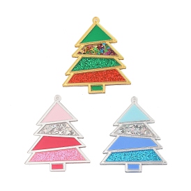 Christmas Theme Opaque Printed Acrylic Big Pendants, Christmas Tree