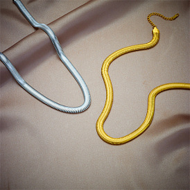8мм 304 плоские ожерелья-змейки из нержавеющей стали