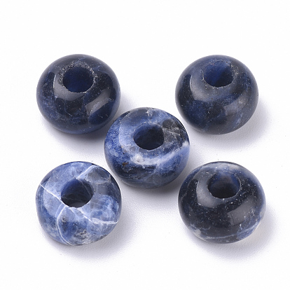 Драгоценный камень европейского бисера, бусины с большим отверстием, рондель